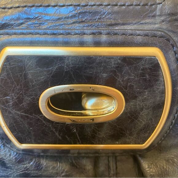 Brahmin Satchel Black and Gray Leather - Picture 8 of 16